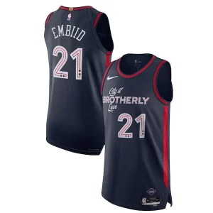 Nike Joel Gorgeous Embiid Philadelphia 76ers Authentic Jersey City Edition Navy