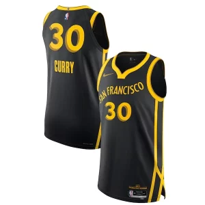 Nike Stephen Curry Golden Eye - catching State Warriors Authentic Jersey City Edition Black