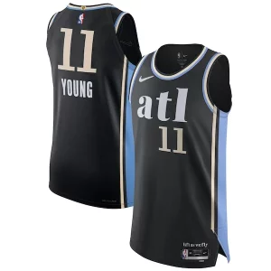 Nike Trae Young Chic Atlanta Hawks Authentic Jersey City Edition Black