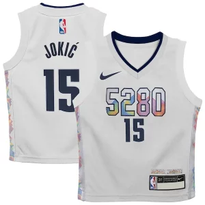 Nikola Jokic Denver Nuggets Nike Toddler 2024/25 Swingman Player Jersey City Edition White Chic