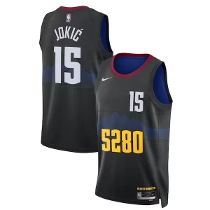 Nikola Jokic Denver Nuggets Nike Unisex 2023/24 Swingman Jersey Black Elegant City Edition