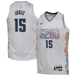 Nikola Jokic Denver Nuggets Nike Youth Unique 2024/25 Swingman Player Jersey City Edition White
