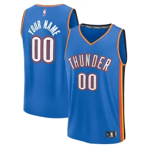 Oklahoma City Thunder Fast Break Custom Fabulous Replica Jersey Icon Edition Blue