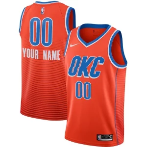Oklahoma City Thunder Jordan Brand Swingman Custom Jersey Statement Edition Orange Stylish
