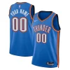 Oklahoma City Thunder Nike Trendy Unisex Swingman Custom Jersey Blue Icon Edition