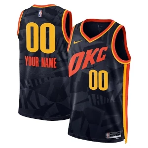 Oklahoma City Thunder Nike Unisex 2023/24 Custom Swingman Jersey Navy City Premium Edition