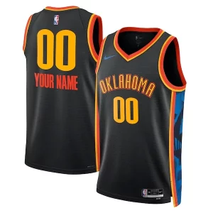 Oklahoma City Thunder Nike Unisex 2024/25 Custom Swingman Jersey City Edition Fabulous Black