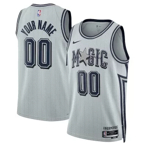 Orlando Magic Elegant Nike Unisex 2024/25 Custom Swingman Jersey City Edition Silver