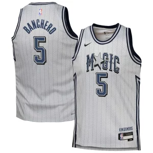Paolo Banchero Gorgeous Orlando Magic Nike Youth 2024/25 Swingman Player Jersey City Edition Silver