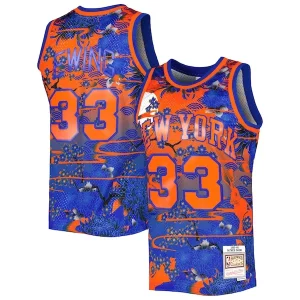 Patrick Chic Ewing New York Knicks 1985/86 Hardwood Classics Lunar New Year Swingman Jersey Blue
