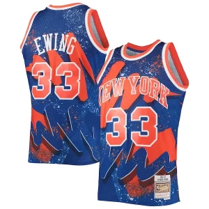 Patrick Ewing New Premium York Knicks Hardwood Classics 1991/92 Hyper Hoops Swingman Jersey Blue