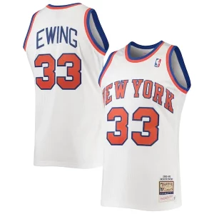 Patrick Ewing New York Knicks 1985/86 Hardwood Classics Authentic Jersey White Fabulous