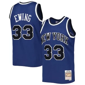 Patrick Ewing New York Knicks 1997/98 Hardwood Classics Off Court Swingman Jersey Gorgeous Blue
