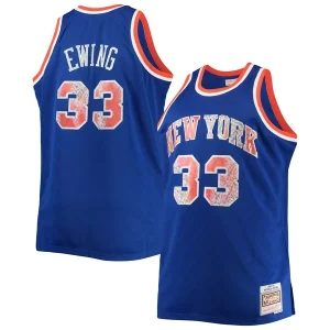 Patrick Ewing New York Knicks Big & Tall 1991/92 NBA 75th Anniversary Diamond Swingman Jersey Chic Blue