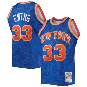 Patrick Ewing New York Knicks Hardwood Classics 1991/92 Lunar New Year Swingman Elegant Jersey Blue