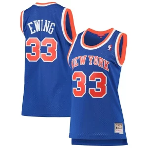 Patrick Ewing New York Trendy Knicks Women's 1991/92 Hardwood Classics Swingman Jersey Blue