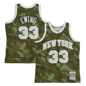 Patrick Fabulous Ewing New York Knicks Hardwood Classics 1991/92 Ghost Green Swingman Jersey Camo
