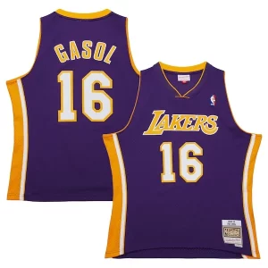 Pau Gasol Los Angeles Lakers 2009/10 Hardwood Classics Swingman Elegant Jersey Purple