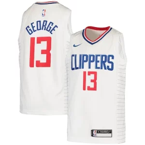 Paul George Eye - catching LA Clippers Nike Youth 2020/21 Swingman Jersey Association Edition White
