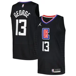 Paul George LA Clippers Jordan Brand Chic Nike Swingman Player Jersey Statement Edition Black