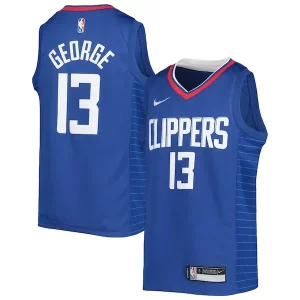 Paul George LA Clippers Nike Youth 2021/22 Diamond Swingman Trendy Jersey Icon Edition Royal