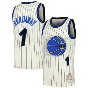 Penny Eye - catching Hardaway Orlando Magic Chainstitch Swingman Jersey Cream