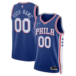 Philadelphia 76ers Nike 2021/22 Diamond Swingman Custom Jersey Icon Eye - catching Edition Royal