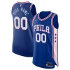 Philadelphia 76ers Nike 2021/22 Diamond Unique Authentic Custom Jersey Icon Edition Royal