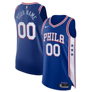 Philadelphia 76ers Nike Custom Authentic Stylish Jersey Icon Edition Royal