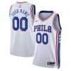 Philadelphia 76ers Nike Unisex 2022/23 Swingman Custom Jersey White Association Edition Trendy