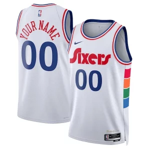 Philadelphia 76ers Nike Unisex 2024/25 Custom Swingman Fabulous Jersey City Edition White