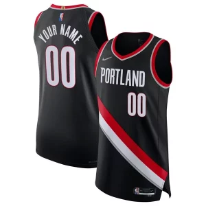 Portland Trail Blazers Nike 2021/22 Eye - catching Diamond Authentic Custom Jersey Icon Edition Black