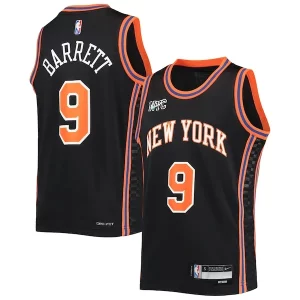 RJ Barrett New York Knicks Unique Nike Youth 2021/22 Swingman Jersey City Edition Black