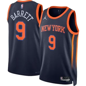 RJ Eye - catching Barrett New York Knicks Jordan Brand Unisex Swingman Jersey Statement Edition Navy