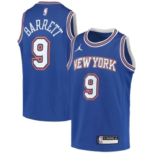 RJ Eye - catching Barrett New York Knicks Jordan Brand Youth 2020/21 Swingman Player Jersey Statement Edition Blue