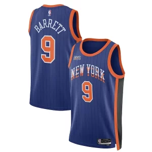 RJ Fabulous Barrett New York Knicks Nike Unisex 2023/24 Swingman Jersey Blue City Edition
