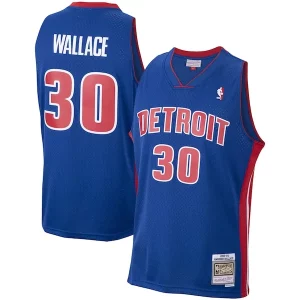 Rasheed Wallace Detroit Pistons 2003/04 Gorgeous Hardwood Classics Swingman Jersey Royal