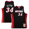 Ray Stylish Allen Miami Heat Hardwood Classics Swingman Jersey Black