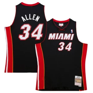 Ray Stylish Allen Miami Heat Hardwood Classics Swingman Jersey Black