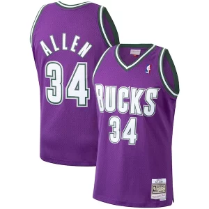 Ray Allen Milwaukee Bucks 2000/01 Hardwood Classics Swingman Jersey Chic Purple