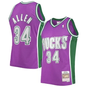 Ray Allen Milwaukee Bucks 2001/02 Trendy Hardwood Classics Swingman Jersey Purple