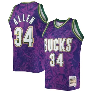Ray Allen Milwaukee Bucks Hardwood Premium Classics 2000/01 Lunar New Year Swingman Jersey Purple