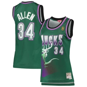 Ray Allen Unique Milwaukee Bucks Women's 1996/97 Hardwood Classics Swingman Jersey Green
