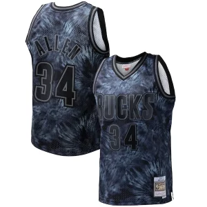 Ray Allen Trendy Milwaukee Bucks Hardwood Classics 1996/97 Tie Dye Swingman Jersey Black