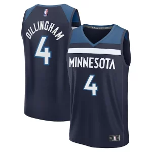 Rob Dillingham Trendy Minnesota Timberwolves Youth 2024 NBA Draft Fast Break Player Jersey Icon Edition Navy