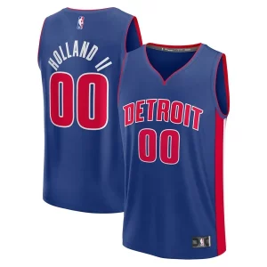 Ron Holland II Detroit Pistons Fast Break Replica Player Chic Jersey Icon Edition Blue