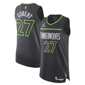 Rudy Gobert Minnesota Eye - catching Timberwolves Jordan Brand Authentic Player Jersey Statement Edition Anthracite