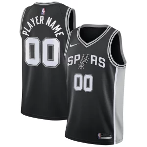 San Antonio Spurs Nike Swingman Custom Jersey Black Icon Edition Elegant