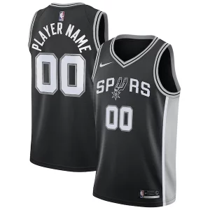 San Antonio Spurs Nike Swingman Custom Jersey Black Icon Gorgeous Edition