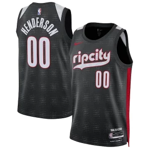 Scoot Henderson Portland Trail Blazers Nike Unisex 2024/25 Swingman Player Jersey Elegant City Edition Black